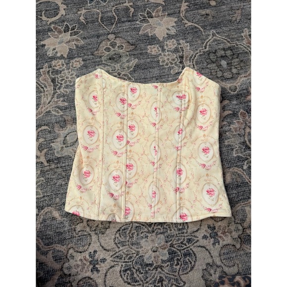 Edikted Tops - Edikted Yellow Floral Corset Top